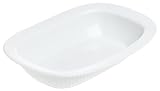 Pillivuyt Plisse 12.5 Inch x 9 Inch Au Gratin Dish; White