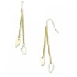 14K Yellow Gold Dangle Earrings Rope & Marquise
