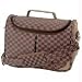 Brown Checkered Tapestry Vanity Bag - Style LUVANA
