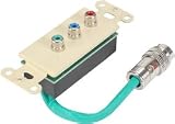 Cables To Go RapidRun Break-Away - Wall plate - component video - RCA (F) - MUVI connector - ivory