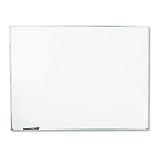UNVSL Dry-Erase Board, Melamine, 48 x 36, White, Satin-Finished Aluminum Frame