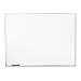 UNVSL Dry-Erase Board, Melamine, 48 x 36, White, Satin-Finished Aluminum Frame