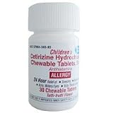 Childrens Cetrizine Chewable Tablets for Allergy Relief, 5 mg - 30 ea