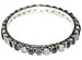 Sterling Silver Bangle Bracelet Rainbow Garnet Amethyst Gemstone 41 gms. 2.25  (ban130)