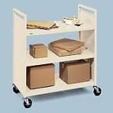 Bretford(R) Mobile Book Truck, 3 Flat Shelves