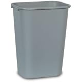 Rubbermaid 29578 Soft Molded Plastic Wastebasket, 10-1/4 Gallon, Gray