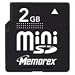 Memorex TravelCard - Flash memory card - 2 GB - miniSD