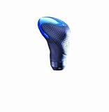 Evolution Gear Shift Knob Manual Trans Only Black Leather w/Blue Design