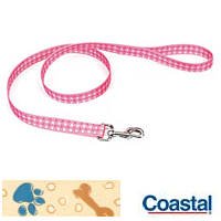 Pet Attire Styles Paws with Bones 4 Foot Dog Leash with a Width of 1 in.