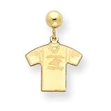 14K Panthers Jersey Dangle Post Earrings