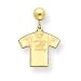 14K Panthers Jersey Dangle Post Earrings