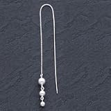 Sterling Silver Ball Threader Earrings - Pair