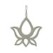 Tiny Lotus Flower Pendant or Charm in Sterling Silver, #8429