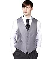 5 Button Brick Print Wedding Waistcoat