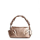 Authentic Coach Parker Leather Shoulder Zip Hobo Handbag Nickel Rose Gold 13465