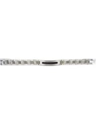 Titanium & 14kt Yellow Link ID Bracelet with Onyx 08.50 Inch Satin/olished Tb767