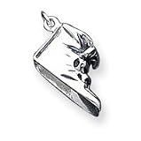 Sterling Silver Antiqued Baby Shoe Pendant