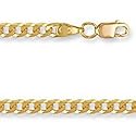 Jewelco London 9ct Solid gold premium Curb chain Necklace . Click Here for Dimensions and Weights.