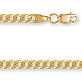 Jewelco London 9ct Solid gold premium Curb chain Necklace . Click Here for Dimensions and Weights.