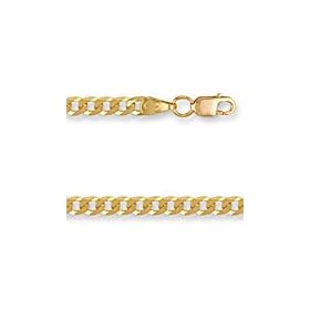 Jewelco London 9ct Solid gold premium Curb chain Necklace in 14 inch. Click Here for Dimensions and Weights. ( 3.9g )