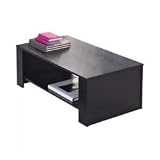 Coffee Table Black Ash with Under Shelf
