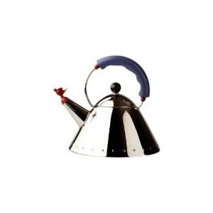 Alessi Michael Graves Kettle Blue Handle Red Bird