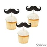 Mustache Party Food and Cupcake Picks - 25 ct