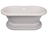 Elizabethan Classics 71-inch Acrylic Dual Pedestal Tub