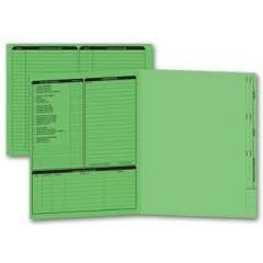 Letter Size Real Estate Listing Folder Left Panel - Green