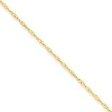 10k 1.10mm Singapore Chain 9 Inches