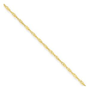 10k 1.10mm Singapore Chain 16 Inches
