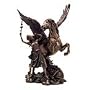 Athena Taming Pegasus Statue - Greek Mythology, Renomee des Science, Cold Cast Bronze