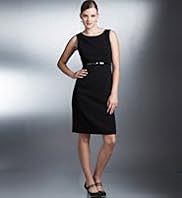 Perfect Sleeveless Belted Seam Dress