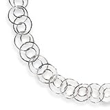 21RgFEinwuL. SL160  Sterling Silver Fancy Link Necklace QH1130 42