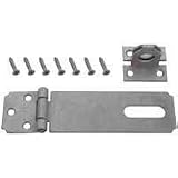 Fixed Safety Hasp, 4 1/2 Galvanized