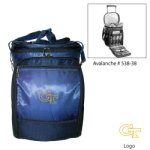 Georgia Tech Yellowjackets NCAA Avalanche Picnic Cooler on Wheels (Navy) (Embroidered Logo)