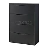 36 Premium Lateral File Cabinet 5 Drawer Black