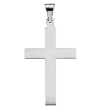 14K White Gold Cross Pendant