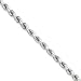 14k White Gold 4mm Diamond-Cut Rope Chain Anklet - 9 Inch
