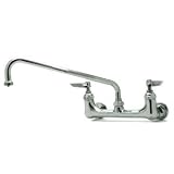 FAUCET WALL MT 12 NOZZLE, EA, 16-0114 T & S BRASS & BRONZE WORK SINKS AND SPRAYERS