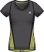 Adidas Damen Laufshirt Sn Shortsleeve, sharp grey f11/electricity, 36, O58976 Preisvergleich