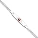 Sterling Silver Childrens Medical ID Bracelet Curb Link - 6 Inch