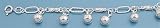 Sterling Silver Adjustable Anklet - Bells