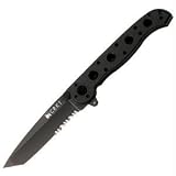 M16 EDC, Black Aluminum Handle, Black Tanto Blade, ComboEdge