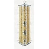 Outdoor Living : Bird Feeder - Tripple Tube Deluxe (silver) (21.25' tall)