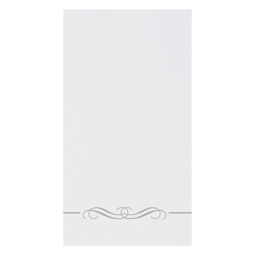 Hoffmaster 856786 Linen-Like Guest Towel, 1/6 Fold, 17" Length x 12" Width, Adagio Silver (Case of 500)