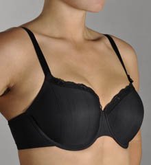 Panache Women's Porcelain Viva T-shirt Bra, Black, 30 F