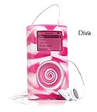 iSkin MINI Wild Sides (hot pink and white) for MINI 4GB/6GB iPod