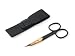 Gold Plated Combination Nail & Cuticle Scissors in a Leather Case by Malteser, Solingen