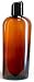 Plastic Bottles, Amber PET Cosmo Ovals with Black Disc Top Caps